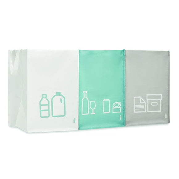 3 Sacs De Tri Recyclage Three Bin Personnalisable Multicolour Shopping