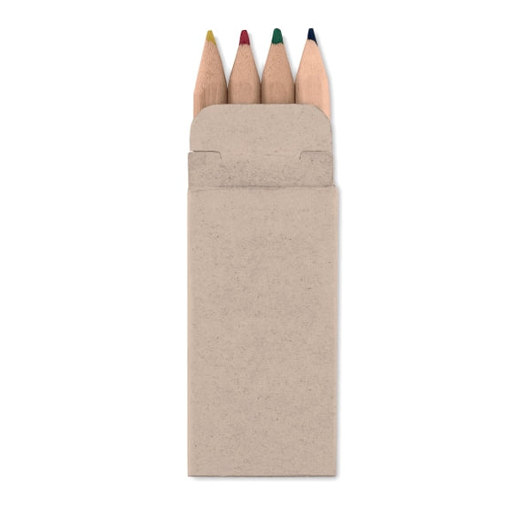 4 Coloured Pencils Petit Abigail Personnalisable Beige Dessin