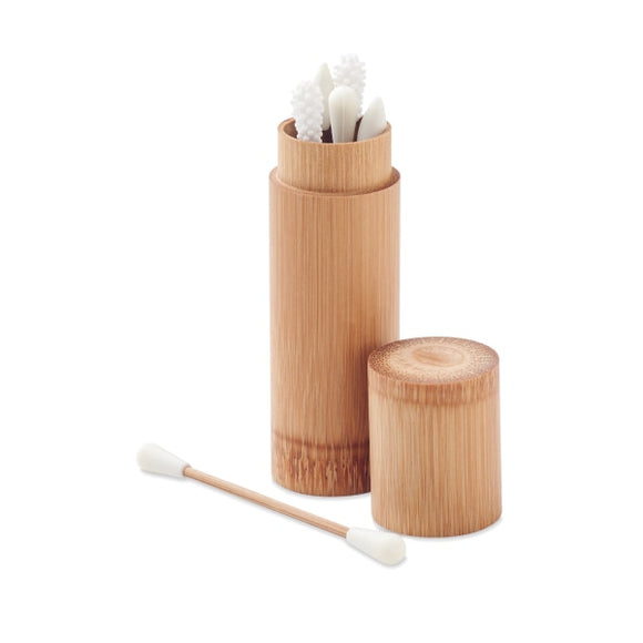 6 Cotons Tige En Bambou Fenton Personnalisable Brown Soins De La Personne
