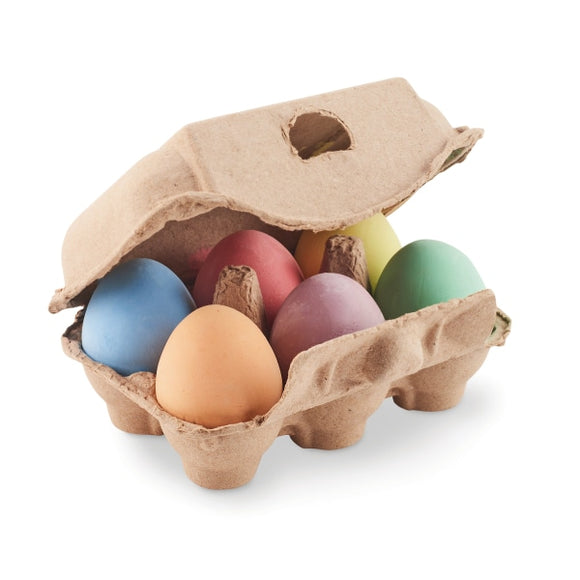 6 Craies Dans Une Boîte À Ufs Tamago Personnalisable Beige Dessin