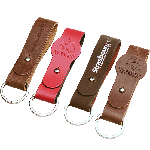 Porte-clés ceinture en cuir recyclé ♻️ personnalisée fabriquée en 🇫🇷