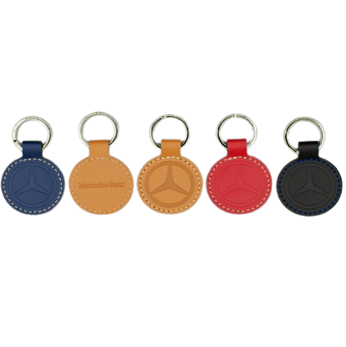 Porte-clés rond en cuir recyclé ♻️ personnalisé fabrication France 🇫🇷