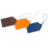 Étiquette bagage en cuir recyclé ♻️ personnalisable fabrication France 🇫🇷