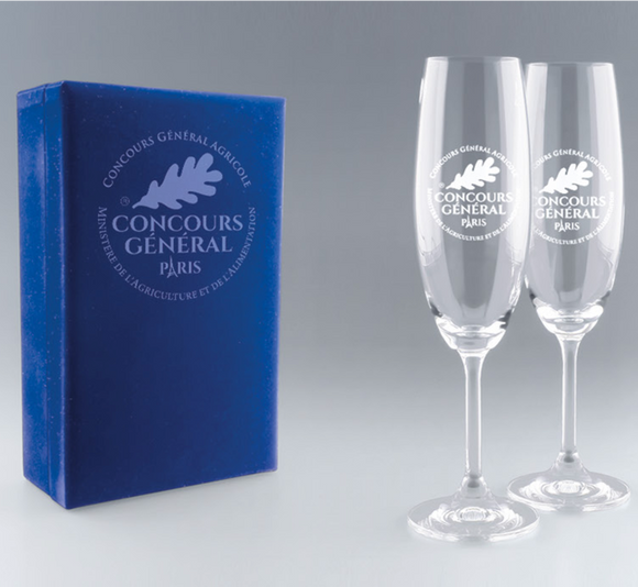 Coffret 2 flûtes à champagne personnalisable fabrication France 🇫🇷