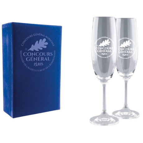 Coffret 2 flûtes à champagne personnalisable fabrication France 🇫🇷