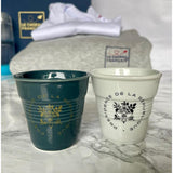 Tasse à café froissée en porcelaine personnalisable fabrication France 🇫🇷