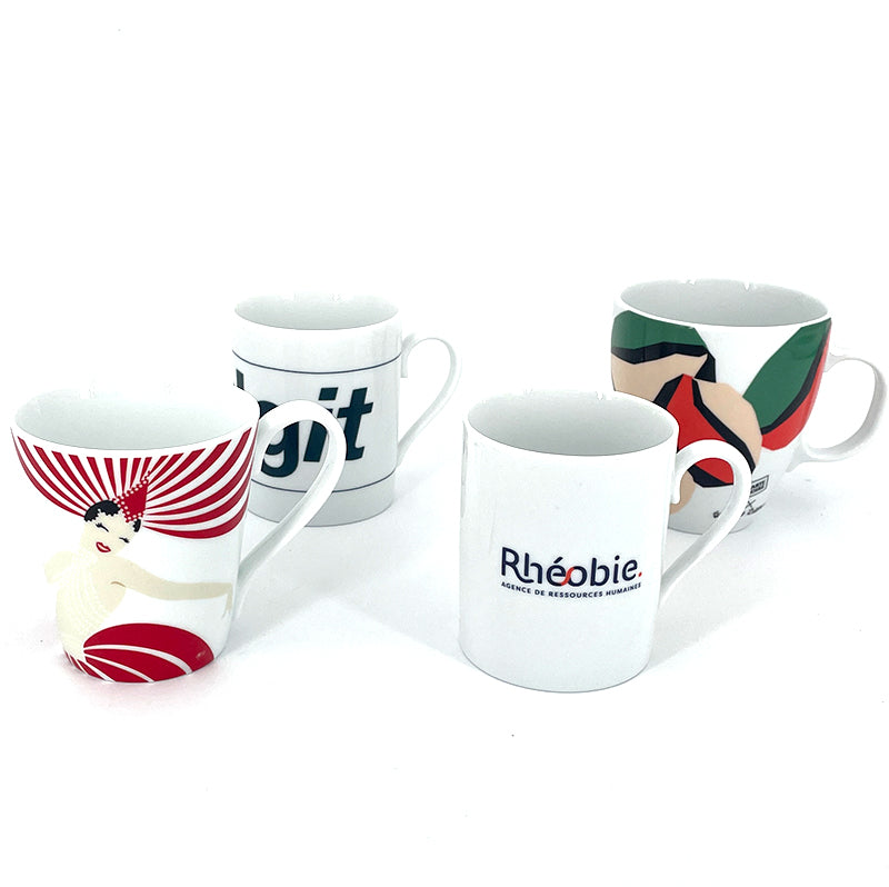 Mug cylindrique 30 cl en porcelaine personnalisable fabrication France 🇫🇷