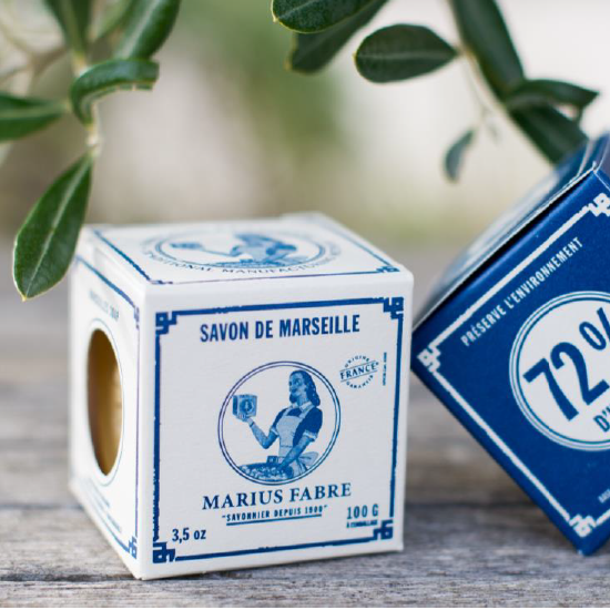 Cube de Savon de Marseille personnalisé fabrication France 🇫🇷