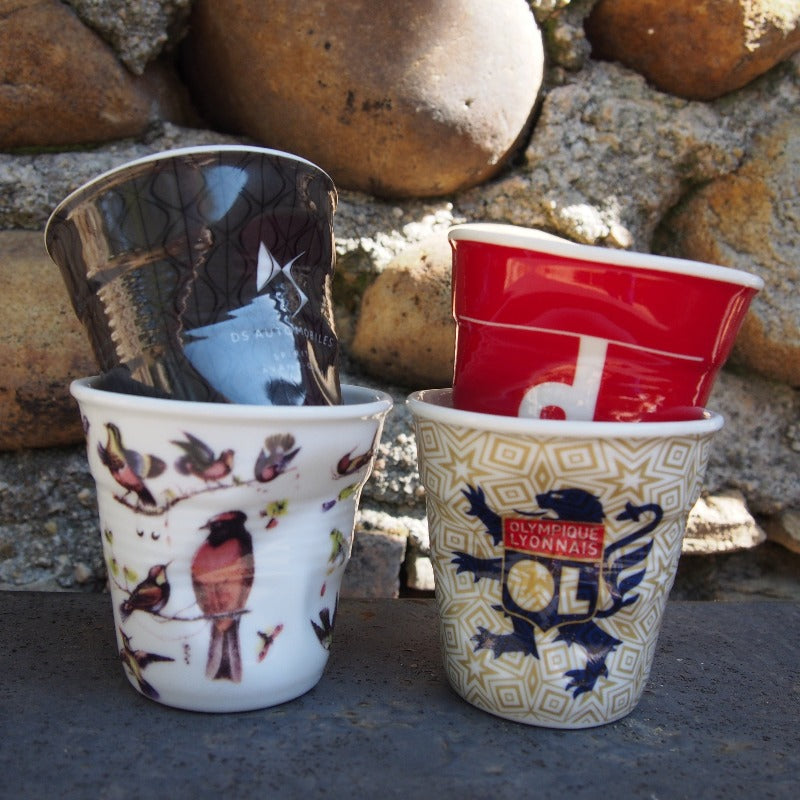Tasse à café froissée en porcelaine personnalisable fabrication France 🇫🇷