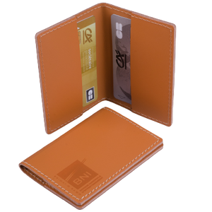 Porte-cartes 2 poches latérales en cuir recyclé ♻️ personnalisé fabriqué en 🇫🇷