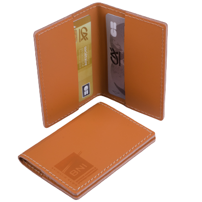 Porte-cartes 2 poches latérales en cuir recyclé ♻️ personnalisé fabrication France 🇫🇷