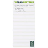 Bloc-Notes 1/3 A4 Recyclé Desk-Mate® Personnalisable Blanc / 25 Pages Papeterie Personnalisée