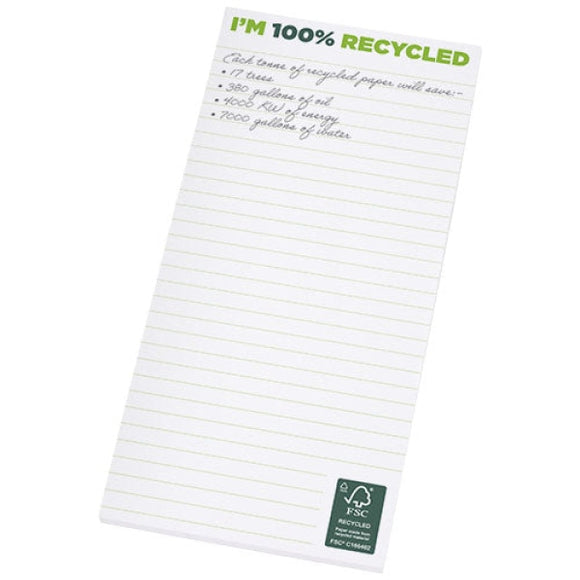 Bloc-notes 1/3 A4 recyclé Desk-Mate®personnalisable avec logo