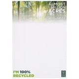 Bloc-Notes A4 Recyclé Desk-Mate® Personnalisable Blanc / 25 Pages Papeterie Personnalisée
