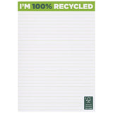 Bloc-Notes A5 Recyclé Desk-Mate® Personnalisable Blanc / 25 Pages Papeterie Personnalisée