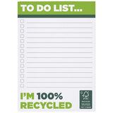 Bloc-Notes A6 Recyclé Desk-Mate® Personnalisable Blanc / 25 Pages Papeterie Personnalisée