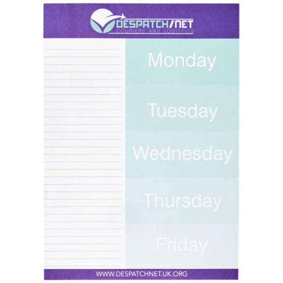 Bloc-Notes Desk-Mate® A4 Personnalisable Blanc / 25 Pages Papeterie Personnalisée