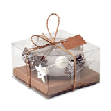 Bougeoir De Noël Bougie Personnalisable Blanc Décoration