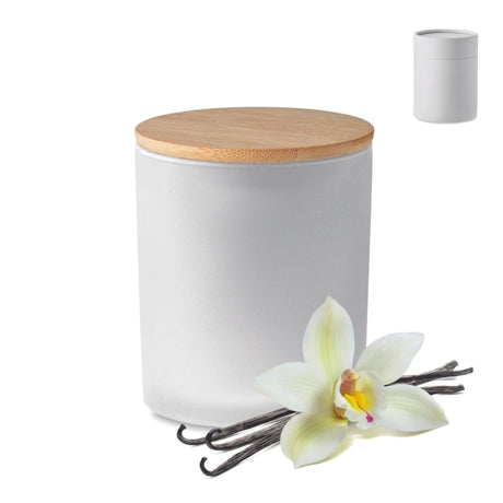 Bougie En Cire Végétale 200 Gr Keops Medium Personnalisable White Maison & Bien-Être