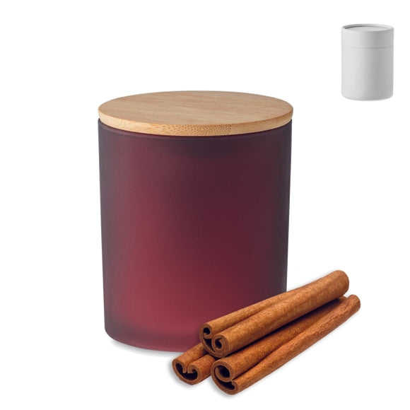 Bougie En Cire Végétale 200 Gr Keops Medium Personnalisable Burgundy Maison & Bien-Être