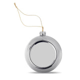 Boule De Noël Pour Sublimation Happy Ball Personnalisable Silver Décoration