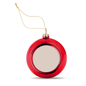 Boule De Noël Pour Sublimation Happy Ball Personnalisable Red Décoration