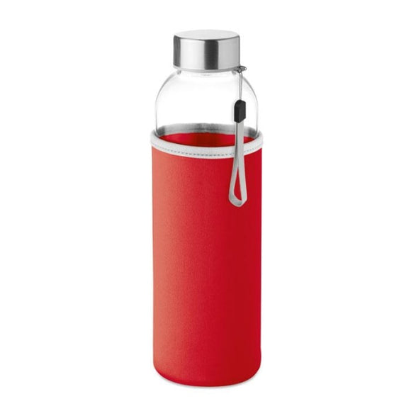 Gourde En Verre Housse Néoprène 500 Ml Rouge Récipients Boisson