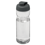 Bouteille De Sport H2O Base® 650 Ml Avec Couvercle À Clapet Personnalisable Gris Foncé Récipients