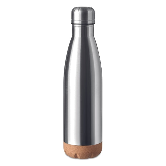 Bouteille Double Paroi 500 Ml Aspen Cork Personnalisable Silver Vaisselle