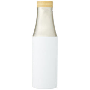 Bouteille Hulan de 540 ml en acier inoxydable avec  cuivre et isolation par le vide avec couvercle en bamboupersonnalisable avec logo