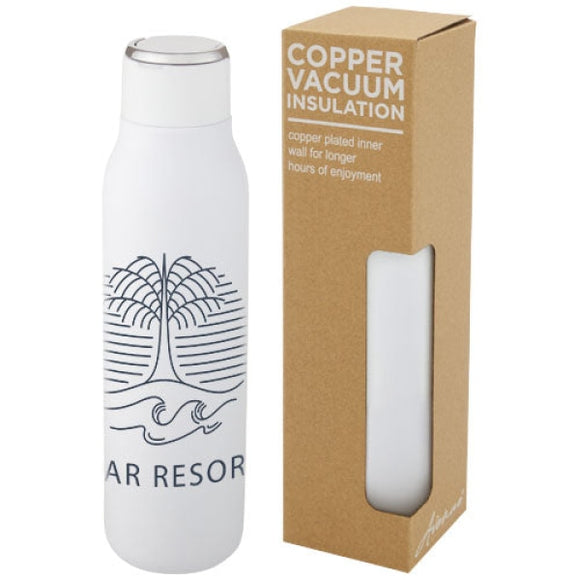 Bouteille isotherme Marka 600 ml avec couche de cuivre et avec boucle métalliquepersonnalisable avec logo