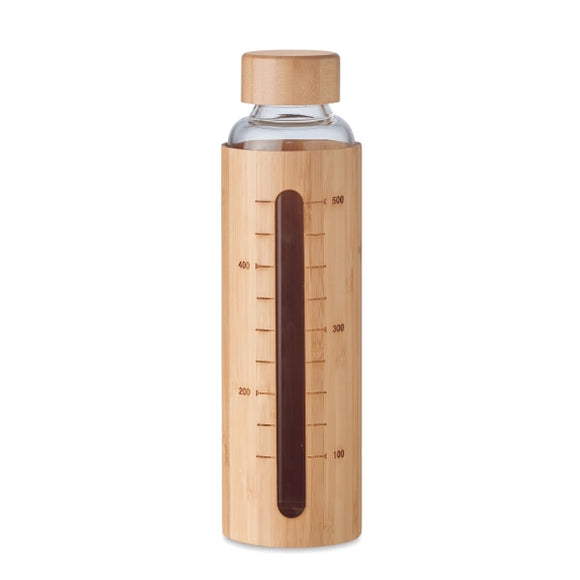 Bouteille Verre Et Bambou 600Ml Shaumar Personnalisable Brown Vaisselle