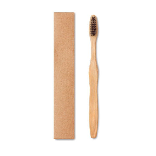 Brosse À Dents En Bambou Dentobrush Personnalisable Noir Soins De La Personne