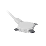 Câble Avec Adaptateur 3 En 1 Ligo Cable Personnalisable White Accessoires Téléphone