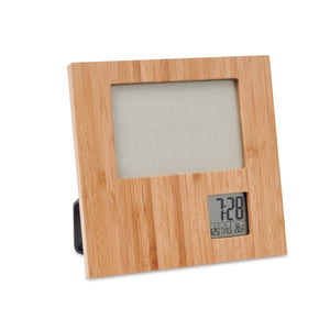 Cadre Photo Avec Station Météo Zenframe Personnalisable Brown Accesoires De Bureau