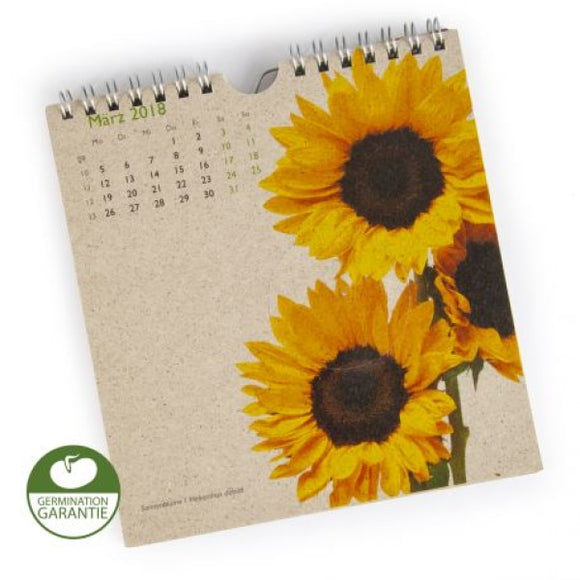 Calendrier Avec Feuillets Ensemencés - Papier À Base Dherbe Personnalisable Plantes Publicitaires