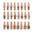 Calendrier De Lavent 24 Clips Clipy Personnalisable Brown Décoration