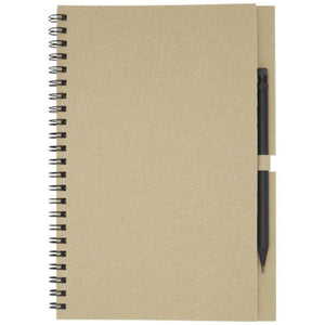 Carnet à spirales Luciano Eco avec crayon, moyen formatpersonnalisable avec logo
