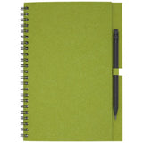 Carnet À Spirales Luciano Eco Avec Crayon Moyen Format Personnalisable Vert Papeterie Personnalisée
