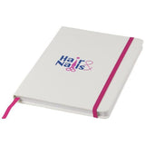 Carnet De Notes Blanc A5 Spectrum Avec Élastique Couleur Papeterie