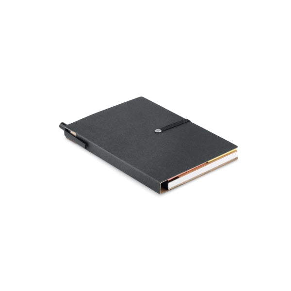 Carnet Recyclé Ligné Et Stylo Reconote Personnalisable Black Carnets
