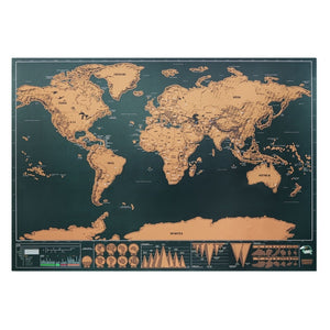 Carte Du Monde À Gratter Been There Personnalisable Beige Accesoires De Bureau