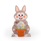 Carte Lapin Joyeuses Pâques Personnalisable Plantes Publicitaires