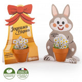 Carte Lapin Joyeuses Pâques Personnalisable Plantes Publicitaires