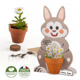 Carte Lapin Joyeuses Pâques Personnalisable Plantes Publicitaires
