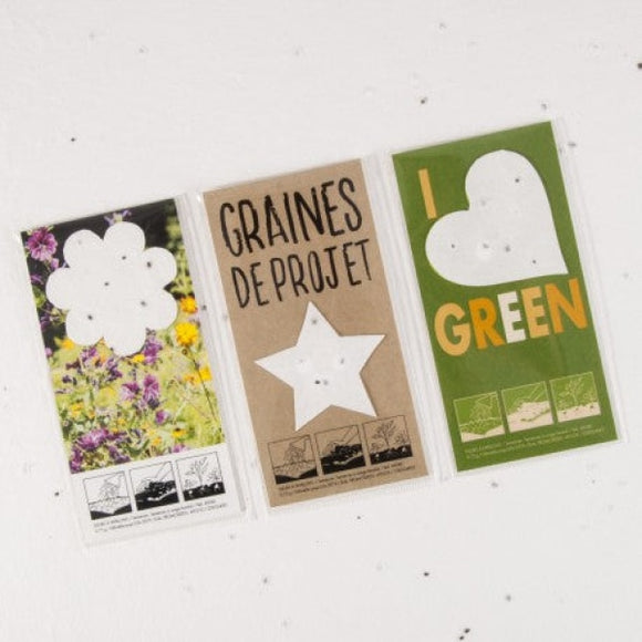 Carte Publicitaire Avec Formes En Papier De Graines À Planter Personnalisable Plantes Publicitaires