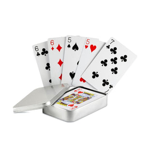 Cartes À Jouer Boîte Étain Amigo Personnalisable Silver Jeux