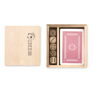Cartes À Jouer Et 5 Dés Las Vegas Personnalisable Brown Jeux