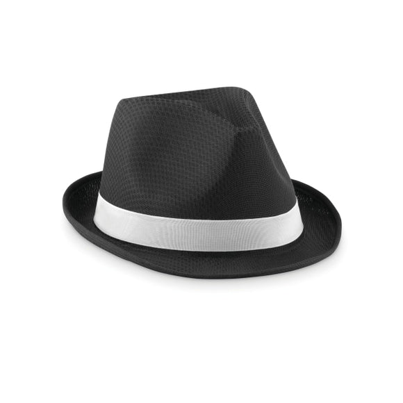 Chapeau De Couleur En Polyester Woogie Personnalisable Noir Chapeaux