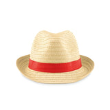 Chapeau De Paille Boogie Personnalisable Red Chapeaux